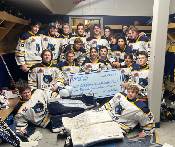Renfrew Wolves Hockey Club Wrap Up Successful ‘Pink the Rink’ Event with $3,400